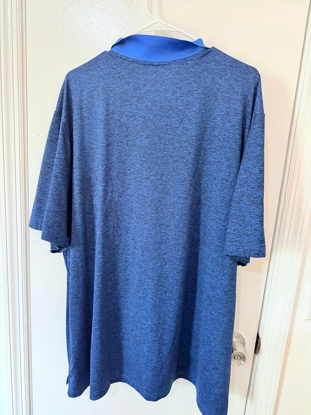 Jordan Men’s Heather Royal Blue Polo with Contrast Collar